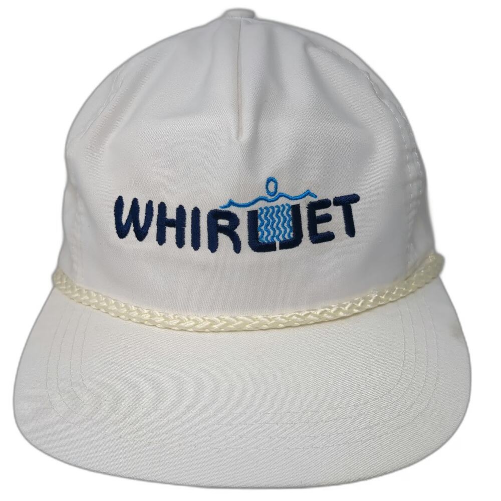 Sportcap Whirljet White 5 Panel One Size Rope Strapback Hat Spray Nozzle Logo